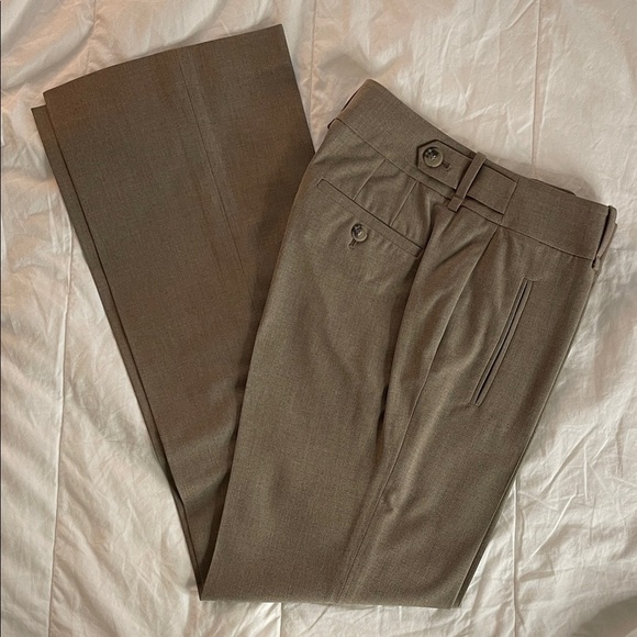 LOFT Pants - LOFT Heather Taupe Trousers - Kate Pant